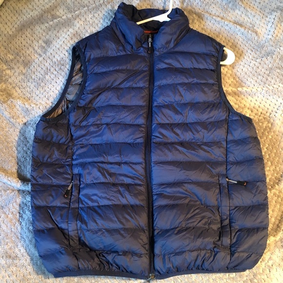 Blue Puffer Coat Men’s Medium - Picture 3 of 4